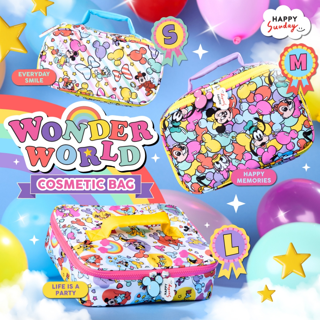 HAPPY WONDER WORLD အလှကုန်ဘောလုံး/မိတ်ကပ်ဘူး (Cosmetic Bag)