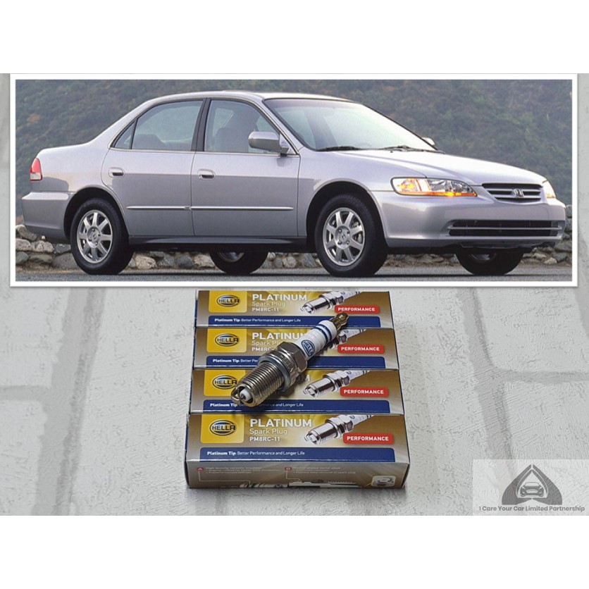 หัวเทียน แพลทตินัม Honda Accord Gen 6 โฉมงูเห่า ( 1997 - 2002 ) ชุด 4 หัว / 6 หัว ระยะใช้งาน 60,000 กม : Hella PM8RC-11