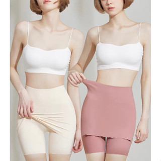 *ส่งทันที* (เอวสูงเก็บพุง มีขา) กางเกงกระโปรงกันโป๊ ปกปิดน้อ…