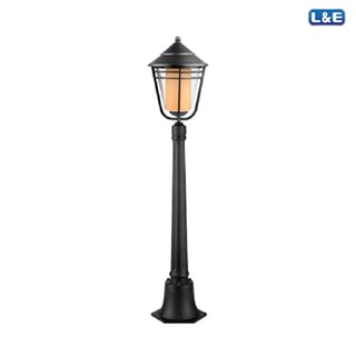 โคมสนามภายนอก,L&E#PTP401/BK-XXLED-E27/RT
