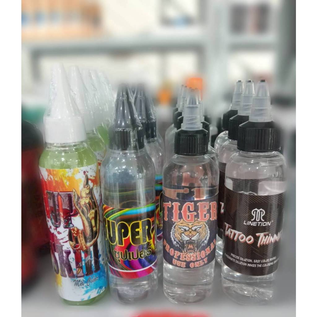 น้ำยามิกซ์สี น้ำยาผสมสีสักลาย อุปกรณ์สัก เพิ่มความมีมิติให้กับงานสัก มีให้เลือก 4 ยี่่ห้อ