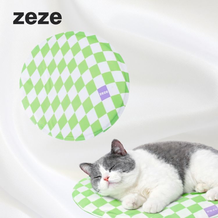 Zeze เบาะนอนแมว เบาะเย็นลายตาราง ที่นอนหมาแมว คลายร้อน