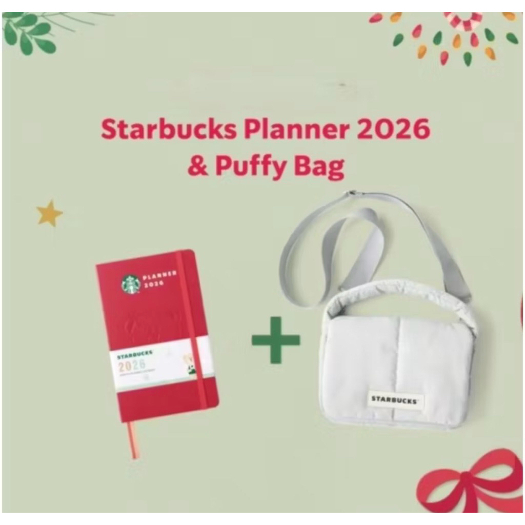 Starbucks planner ปี 2026 กระเป๋า+ แพลนเนอร์ สตาบัค