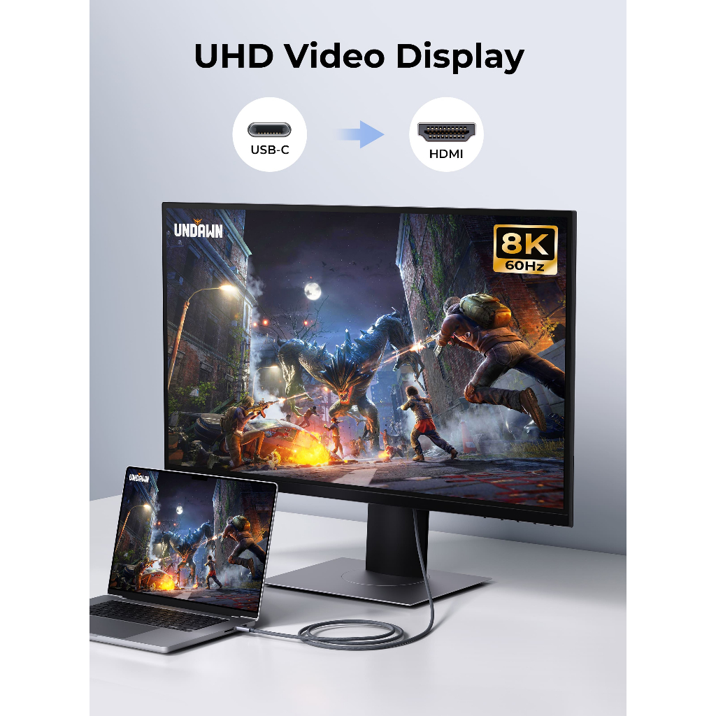 AUKEY สายDP DisplayPort to DisplayPort 1.4 Cable 8K 60Hz 2m CB-DDP141