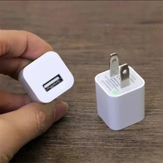 ที่ชาร์จจุดสีเขียวขนาดเล็กสำหรับอะแดปเตอร์ ชาร์จโทรศัพท์ Apple Android 5V1A หัวชาร์จ USB หัวเดียว