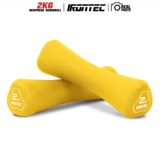 ดัมเบล 1-4KG หุ้มยาง Neoprene x 2 ชิ้น (MD2021) - เครื่องออกกำลังกายแบรนด์ IRONTEC