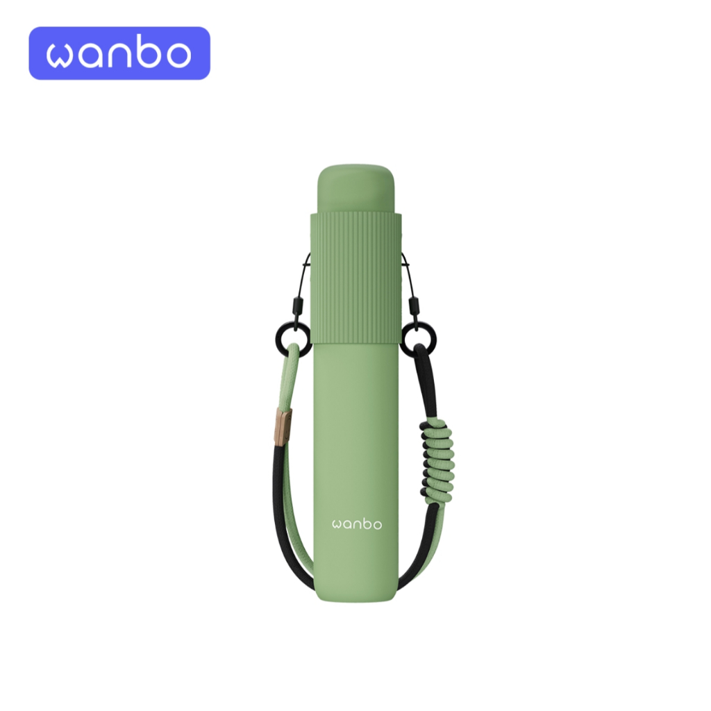【Gift Not for sale】Wanbo Umbrella Green มพรีเมียม 2ใน1 ฝน/แดด พกพาง่าย สะพายข้างได้