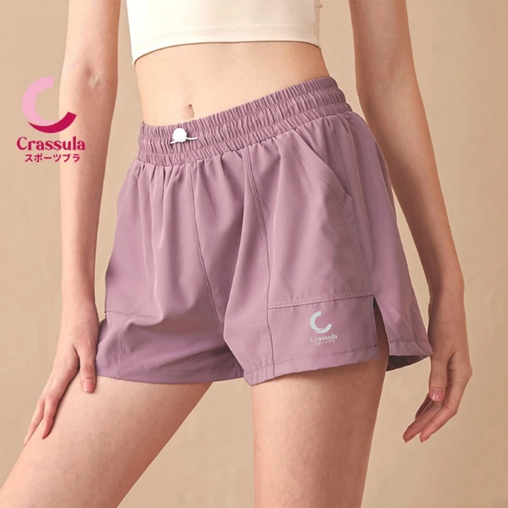 Crassula แท้ กางเกงออกกำลังกายขาสั้น Sport shorts สวมใส่สบาย มีซับใน เนื้อผ้าระบายอากาศได้ดี
