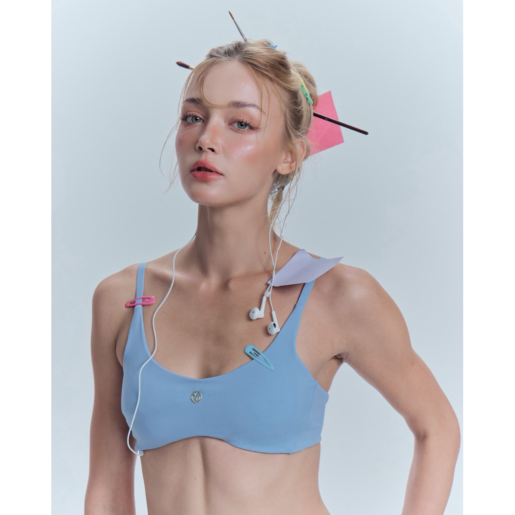 VYU Pink/blue/black bra บราออกกำลังกาย สีดำ/ฟ้า/ชมพู ของVYUactive