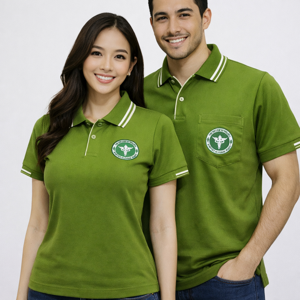[ลดล้างสต๊อก]เสื้อโปโลสีเขียวมะกอก กระทรวงสาธารณสุข
