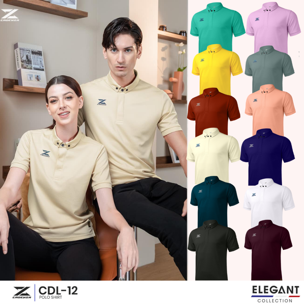CADENZA เสื้อโปโล เสื้อคอปก ผู้ชาย คาเดนซ่า รุ่น CDL-12 (SET-1)