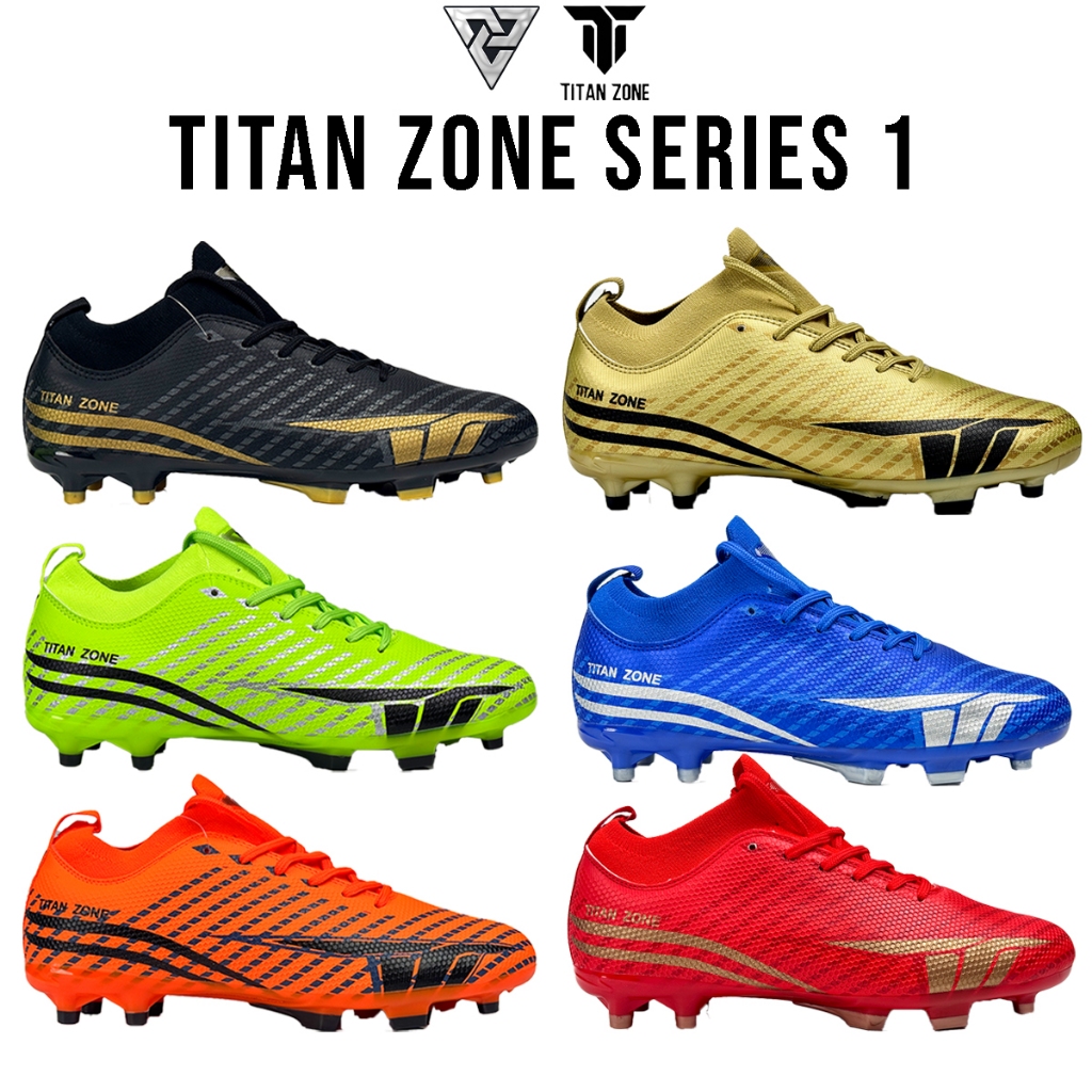 TITAN ZONE 1 รองเท้าสตั๊ด หุ้มข้อต่ำ หนังสังเคราะห์ ขนาด 36 - 45