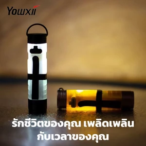 YOWXII ไฟฉายขนาดเล็ก ไฟฉาย มินิพกพา LED แสงขาว USBในตัว สําหรับตั้งแคมป์/เดินป่า/ฉุกเฉิน