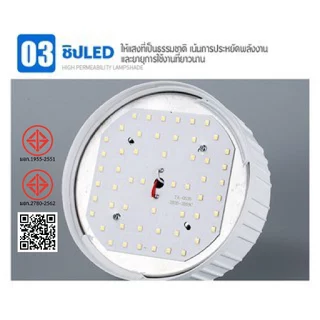 หลอดไฟ LED ทรงกระบอก E27 แบบประหยัดไฟ แสงขาว