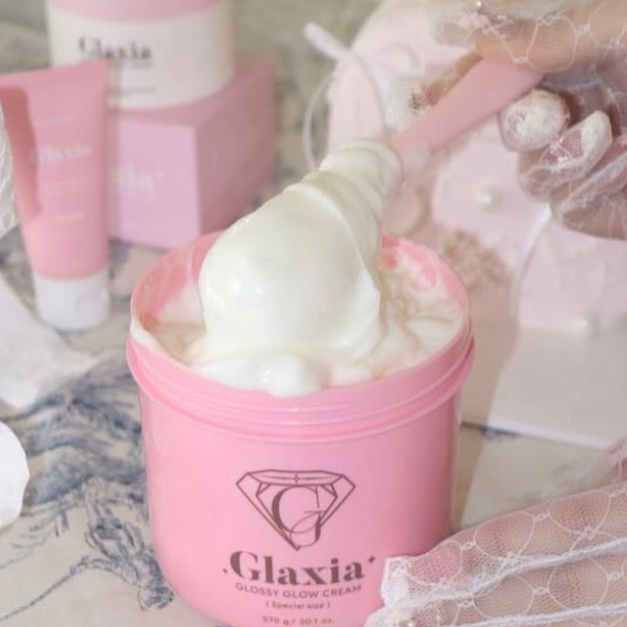 (เดี่ยว) ครีม570g. ครีมกลาเซียร์โคลนไวท์เทนนิ่งGlaxia ตะกร้าใหม่