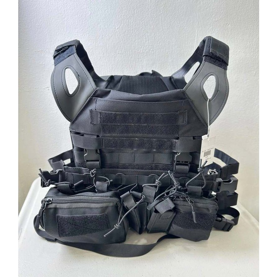 เสื้อเกราะ รุ่น JPC ปลดเร็ว ติดกระเป๋าหน้าตามรูป มีช่องใส่เเผ่น หน้า หลัง JPC Tactical Vest + Chest 