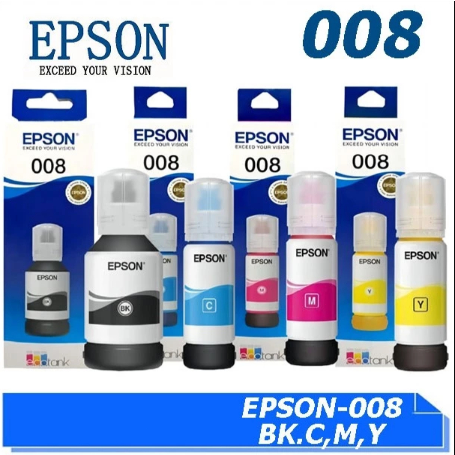 ของแท้ 100%EPSON 008(พร้อมกล่อง)ใช้งานกับเครื่องรุ่น L6560 L6570 L6580 L15150 L15160