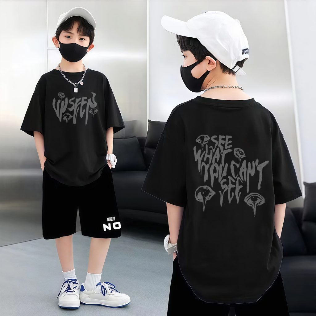 เสื้อยืดเด็ก คอตตอน 100% ลายการ์ตูนน่ารัก คอกลม (5-13 ปี) COD K092