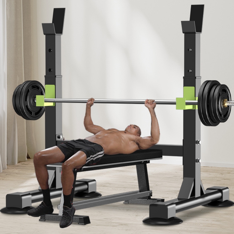YINGERJIAN ชั้นวางบาร์เบล แร็ค วาง บาร์เบล รับน้ำหนักได้ 300 kg ชั้น บาร์เบล ที่วางบาร์เบล ที่ยกน้ำหนัก ขาตั้งบาร์เบล