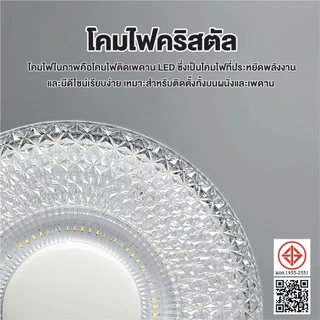 หลอดไฟ LED UFO โคมไฟเพชร ลายเพชร หลอดไฟ 55W/75W/105W/130W โคมไฟซาลาเปา หลอดไฟจานบิน ไฟเพดาน