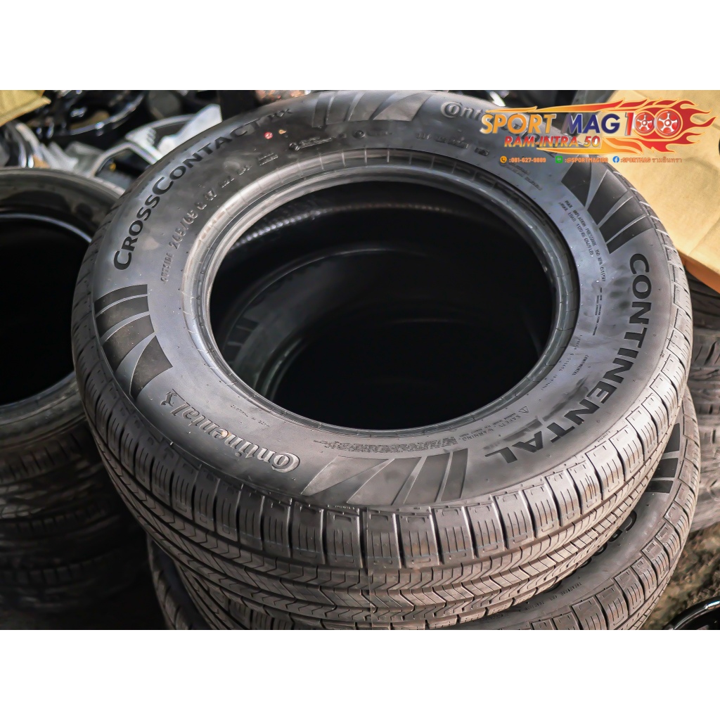 ยางมือสองป้ายแดง CONTINENTAL CrossContact RX ขนาด 265/65R17 ปี3925 (ราคา4เส้น)