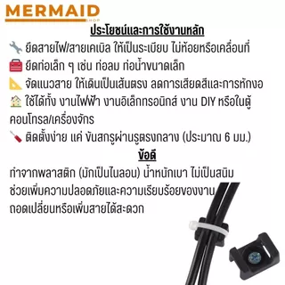 แป้นสกรูยึดเคเบิ้ลไทร์ สีขาว/สีดำ แพ็คละ 100 ตัว มี 2 ขนาด 4มิล/6 มิล