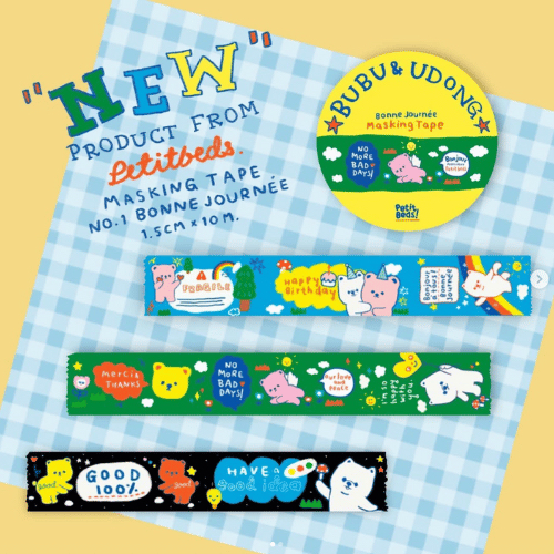 Masking tape Bubu & Udon เทปตกแต่ง