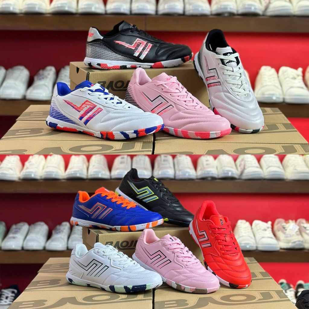 Baoji Futsal BJM 935 / BJM 955 รองเท้าผ้าใบบาโอจิ รองเท้าฟุตซอล ผูกเชือก ไซส์ 40-45 ของแท้ พร้อมส่ง