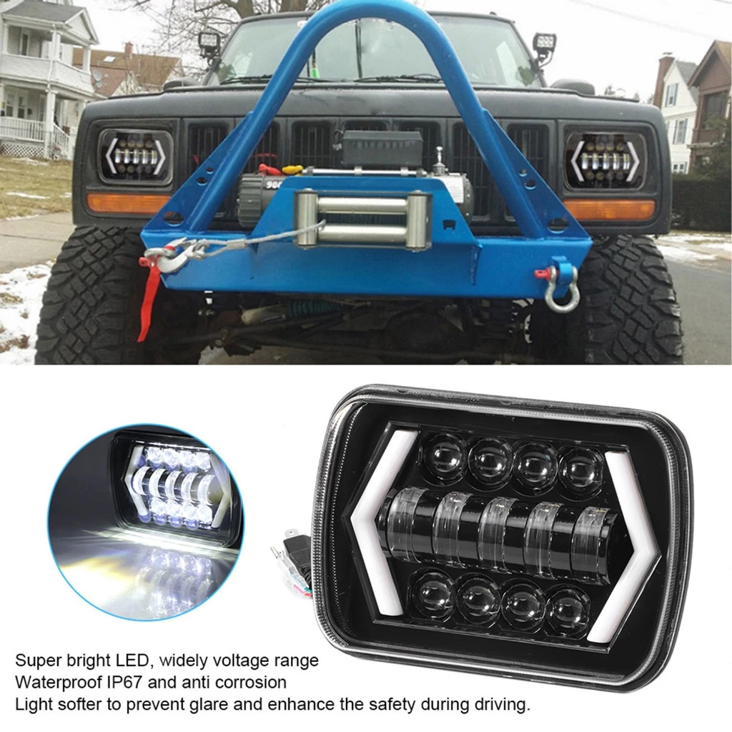 🔥เหมาะสำหรับรุ่นต่างๆ🔥ไฟหน้า Led 5X7 นิ้วสําหรับรถจี๊ป🔥กันน้ำ🔥สารกันบูด🔥เตรียมจัดส่ง🔥