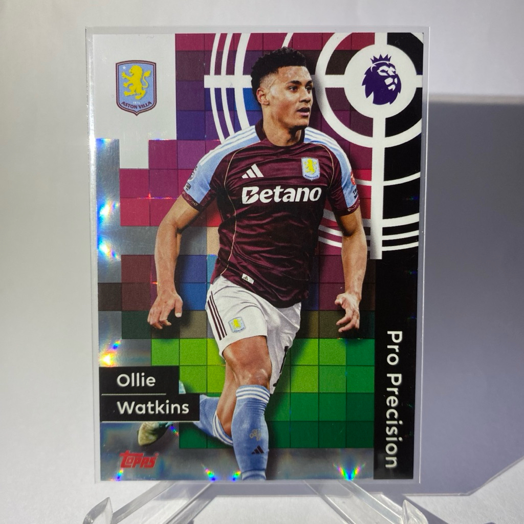 การ์ดนักฟุตบอล OLLIE WATKINS, ASTON VILLA, PRO PRECISION, TOPPS 2025