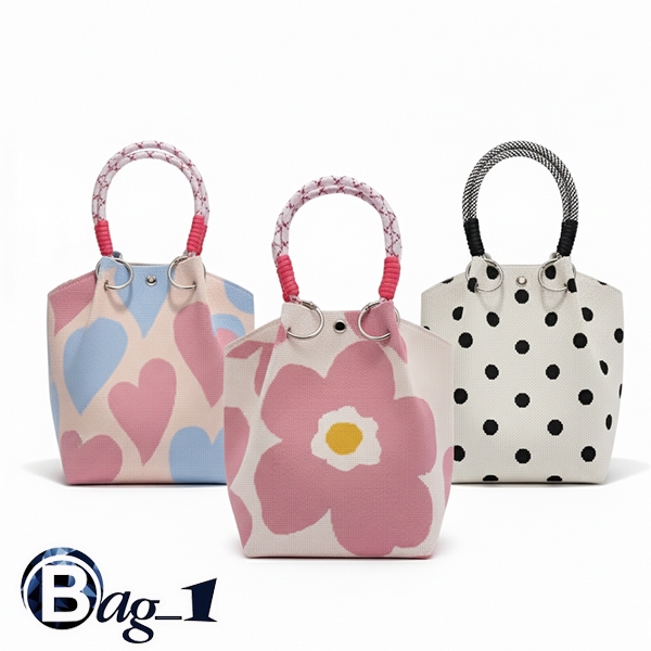 bag_1(BAG2485) กระเป๋าถือยอดฮิต ถักนิตติ้ง ผ้าไหมพรมมีหลายลาย