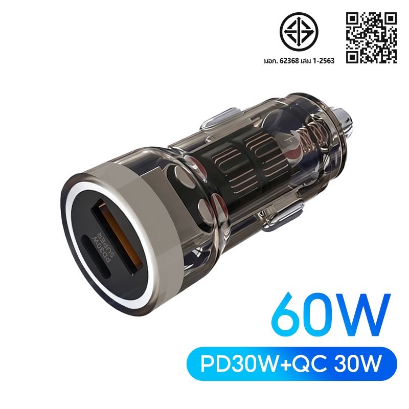 OWIRE car charger ที่ชาร์จในรถ ชาร์จเร็ว usb quick charge หัวชาร์จ 2ช่อง usbอะแดปเตอร์ ชาร์จในรถ ที่