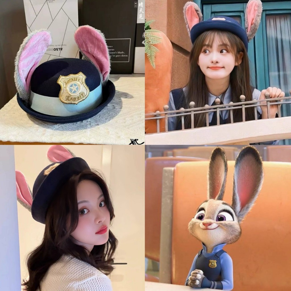 พร้อมส่ง🥕หมวกจูดี้ซูโทเปีย นครสัตว์มหาสนุก Judy's hat หมวกจูดี้ หมวกบัคเก็ตหูกระต่ายตำรวจ Judy Police hat cap 55013