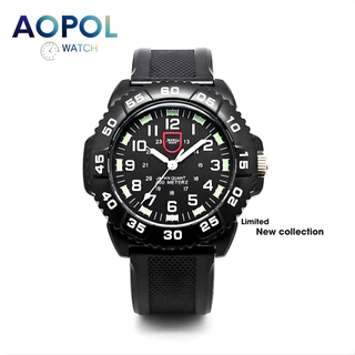 AOPOL นาฬิกาข้อมือ รหัส 639 สายเรซิน เข็มเรืองแสง กันน้ำ Aopol watch