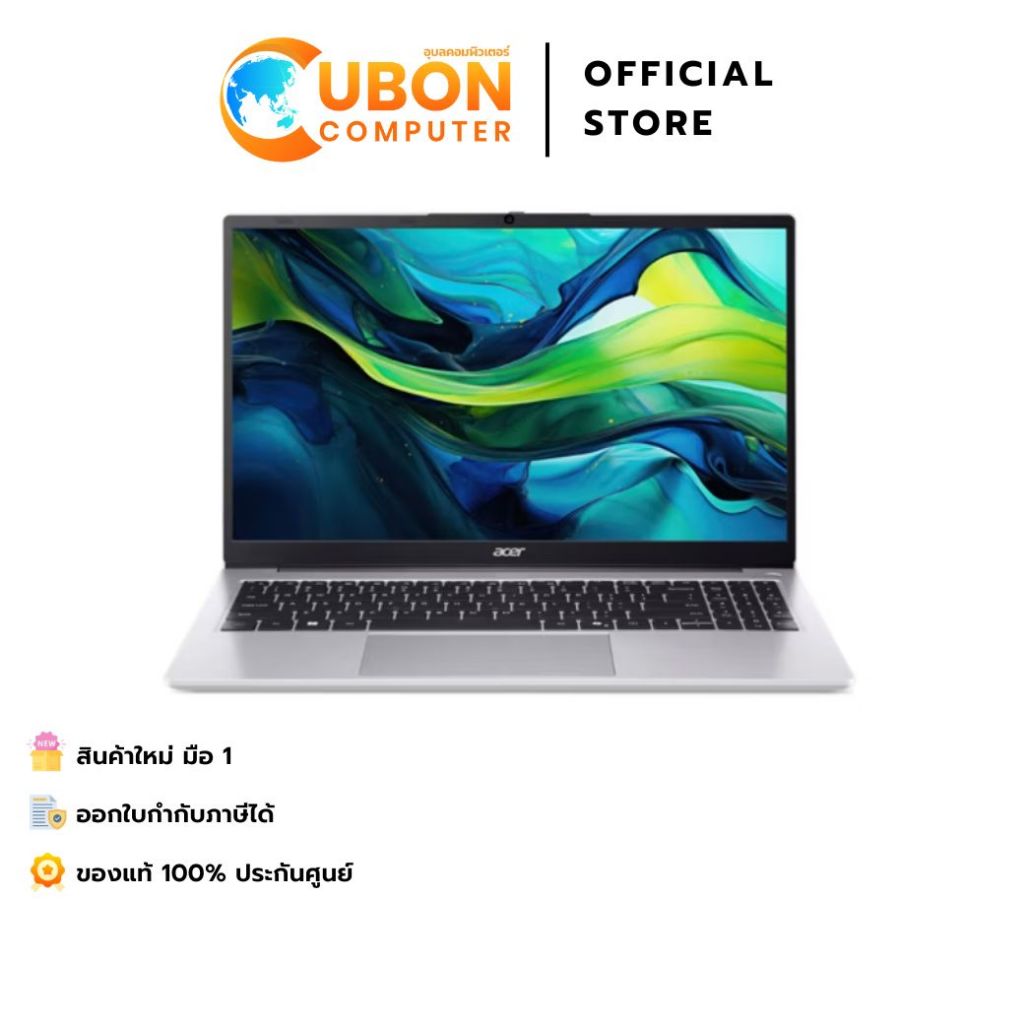 ACER ASPIRE LITE 15 AL15-41P-R47V NOTEBOOK (โน้ตบุ๊ค) AMD RYZEN7 5700U/16GB/512GB/ WIN 11+OFF 2024 /