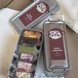 *พร้อมส่งในไทย* กล่องโลหะพร้อมฝา เบนโตะ มีตัวล๊อก ฟู๊ดเกรด สำหรับคุกกี้ ทาร์ต บานอฟฟี่ มีหลายสีให้เลือก สกรีนโลโก้ได้
