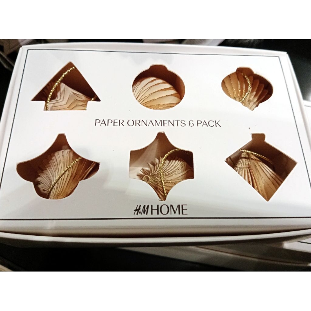 🎄H&M HOME PAPER ORNAMENTS 6 PACK สวยดูดี LUXURY สุดๆ✨
