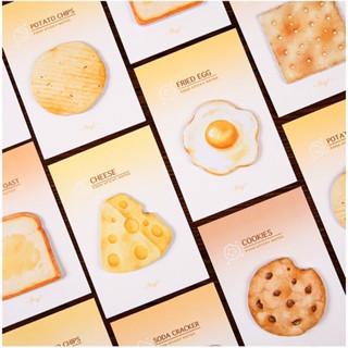 [พร้อมส่ง] 30pcs กระดาษโน๊ต ลาย ขนมปัง คุกกี้ ชีส มันฝรั่งทอ…