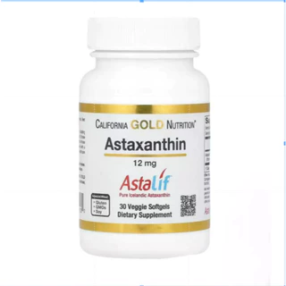 Astaxanthin, AstaLif Pure Icelandic, 12 mg, 30/120 Veggie Softgelsสาหร่ายแดง แอสต้าแซนธิน