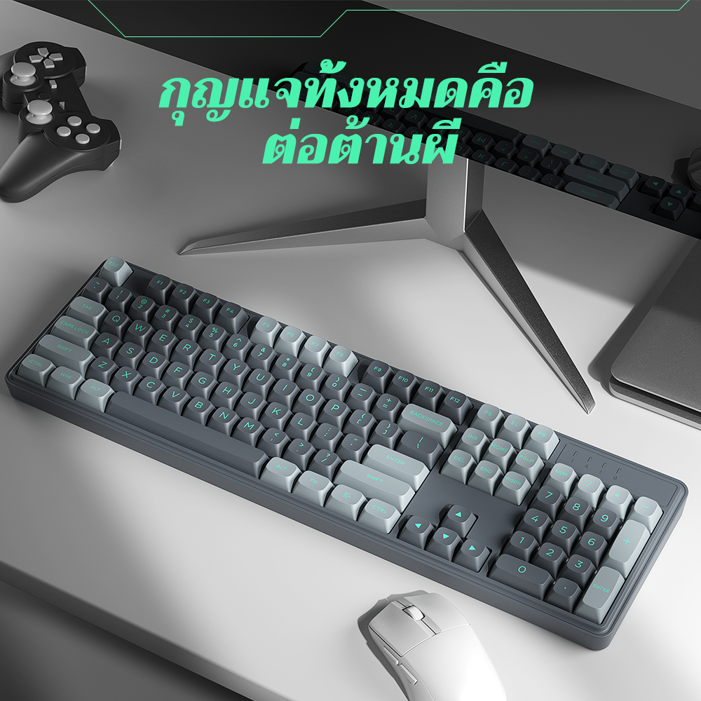 ZIFRIEND ZT104 คีย์บอร์ดเชิงกล Hotswap Gasket Office คีย์บอร์ดเกมมิ่งแบบมีสาย - รูปที่ 2
