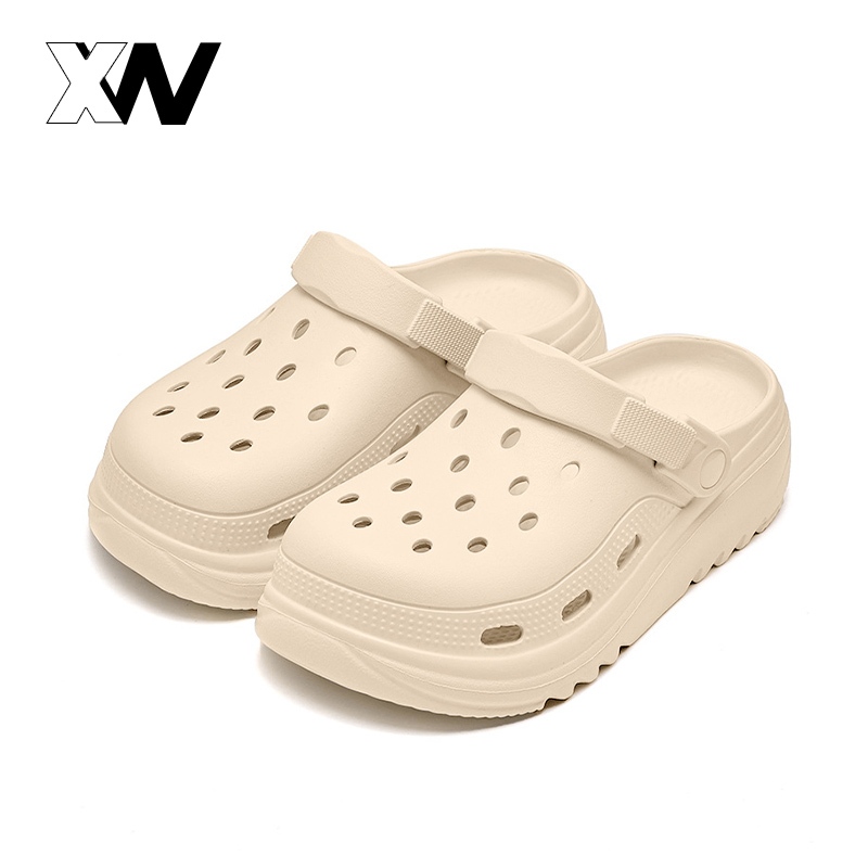 XWbrand รองเท้ารูพื้นหนาผู้หญิง ฤดูร้อน ส่งตรงจากประเทศไทย พื้นหนานุ่ม ฟีลยวบ ดีไซน์หัวปิด ระบายอากาศดี ไม่อับ ไม่เหม็น
