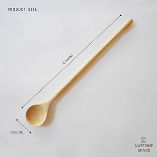 ช้อนไม้แบบยาว สำหรับคนเครื่องดื่ม ความยาว 21 cm.