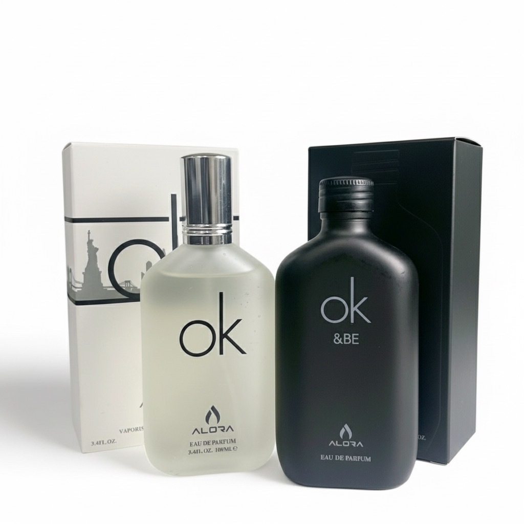 โปรคู่2ขวด ALORA OK + OK&BE 100ML น้ำหอมทุกเพศ ผู้ชาย ผู้หญิง  กลิ่นหอมสะอาดสดชื่น สายเท่ห์ - 3182