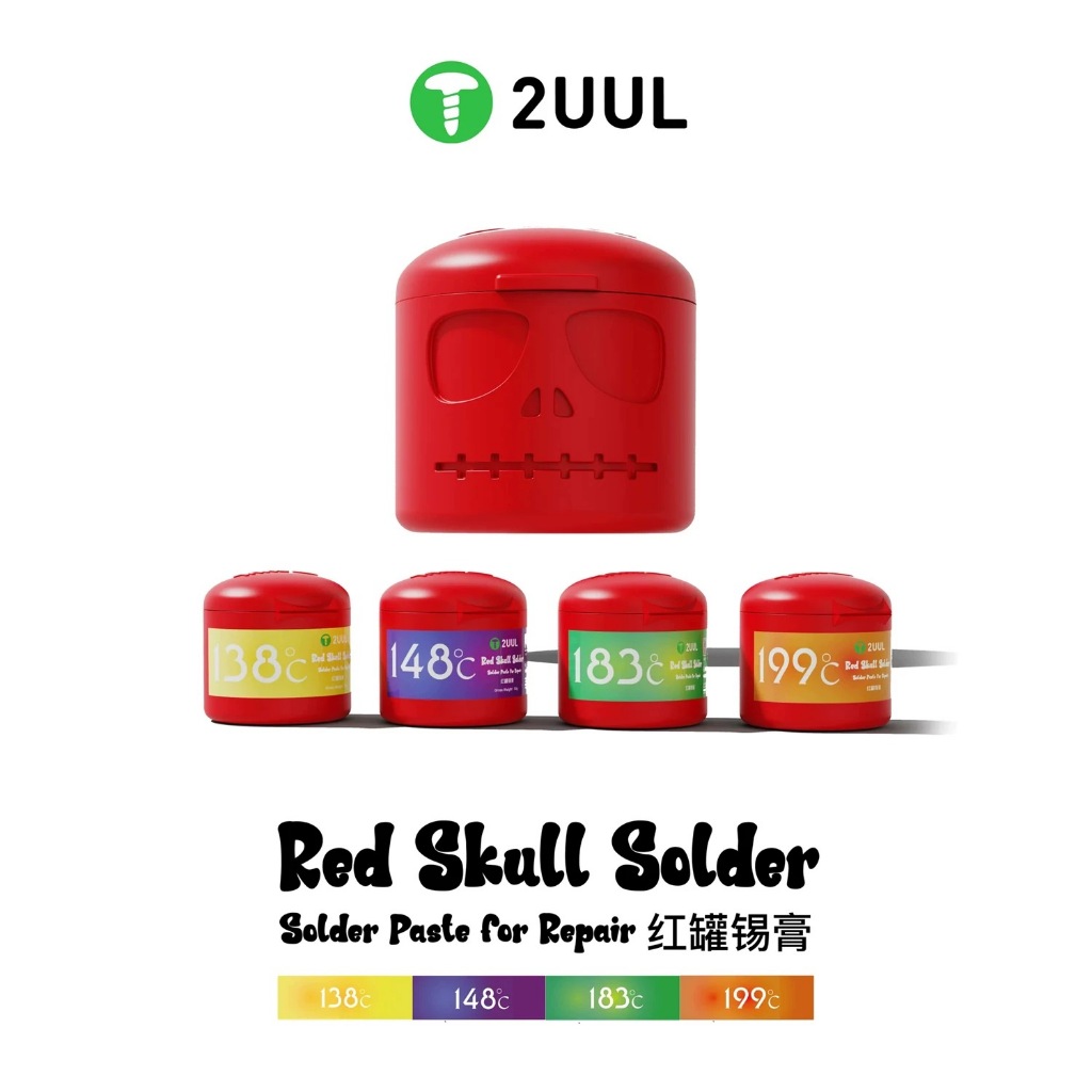 2UUL บัดกรีกะโหลก สีแดง 50 กรัม