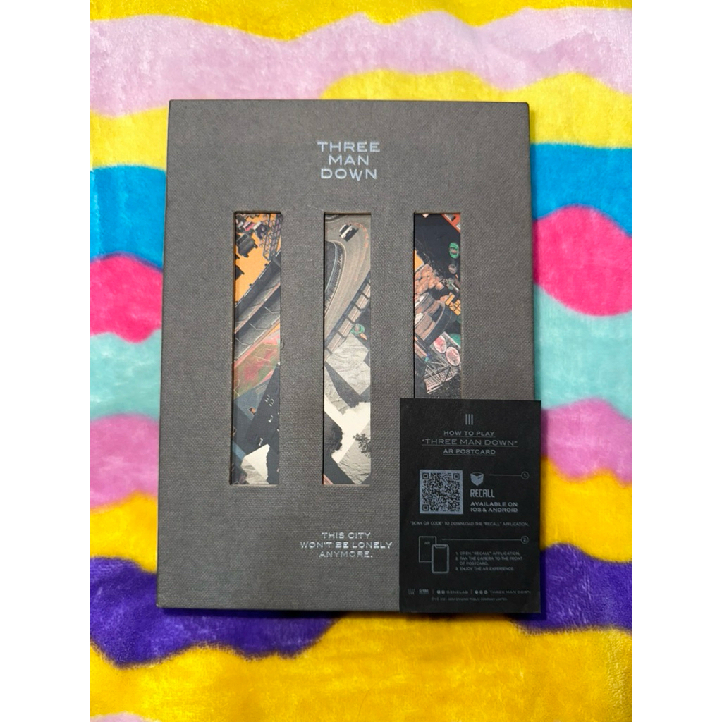 อัลบั้ม1 three man down แกะซีลแล้ว ของครบ แถมโปสการ์ด 2ใบ (เลือกได้)