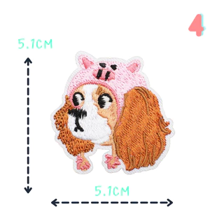 ตัวรีดติดเสื้อ🐕✨ ชุด C76 แก๊งน้องหมาคอสตูมสุดคิ้วท์ | ลายน่ารัก ปักละเอียด รีดติดง่าย