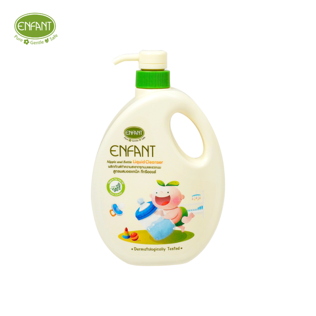 Enfant (อองฟองต์) ผลิตภัณฑ์ทำความสะอาดจุกนมและขวดนม สูตร Double Cleanser 1ขวด 70