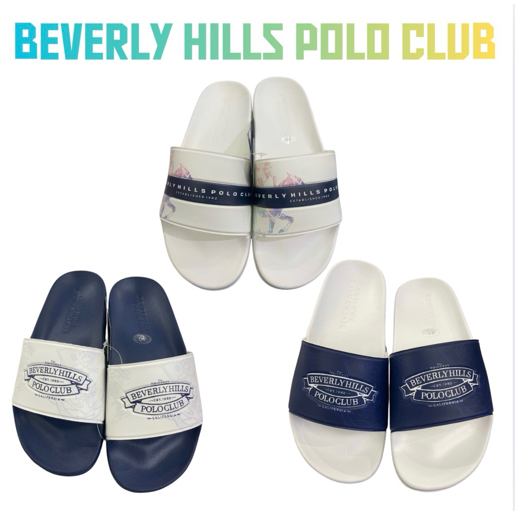 Beverly hills polo club รองเท้าแตะชายลายหมี