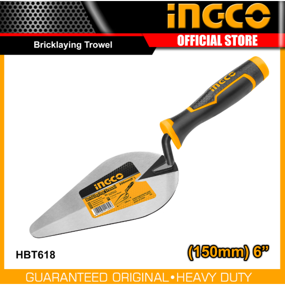 INGCO HBT618 6 นิ้ว เกียงแหลม เกียงใบโพธิ์ เกรียงก่ออิฐแบบแหลม ปลายแหลม ทรงใบโพธิ์