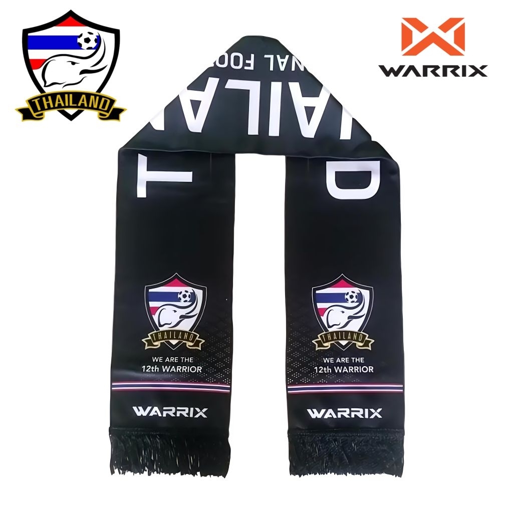 ผ้าพันคอทีมชาติไทยwarrixสีดำ